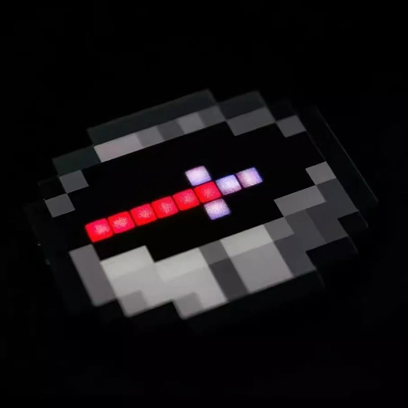 Pixel Style Compass Ornament True Can Indicate Direction Rechargeable MC Virtual Gaming World Gift Decoration Handicraft