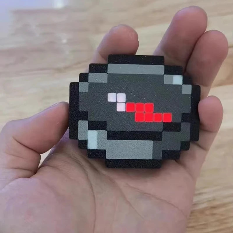 Pixel Style Compass Ornament True Can Indicate Direction Rechargeable MC Virtual Gaming World Gift Decoration Handicraft