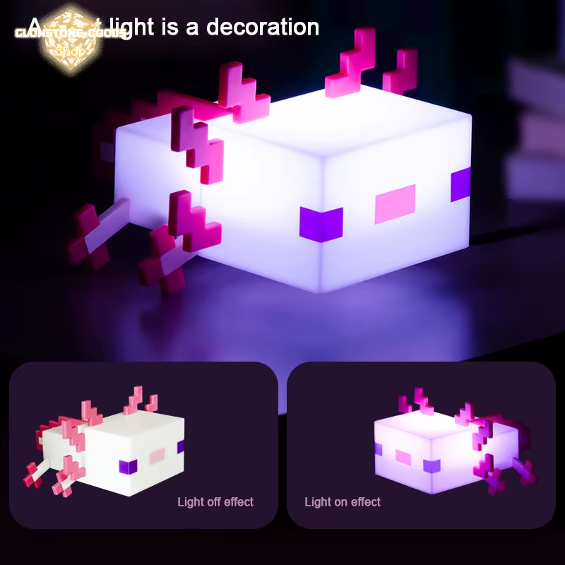 Pixel Axolotl Lamp